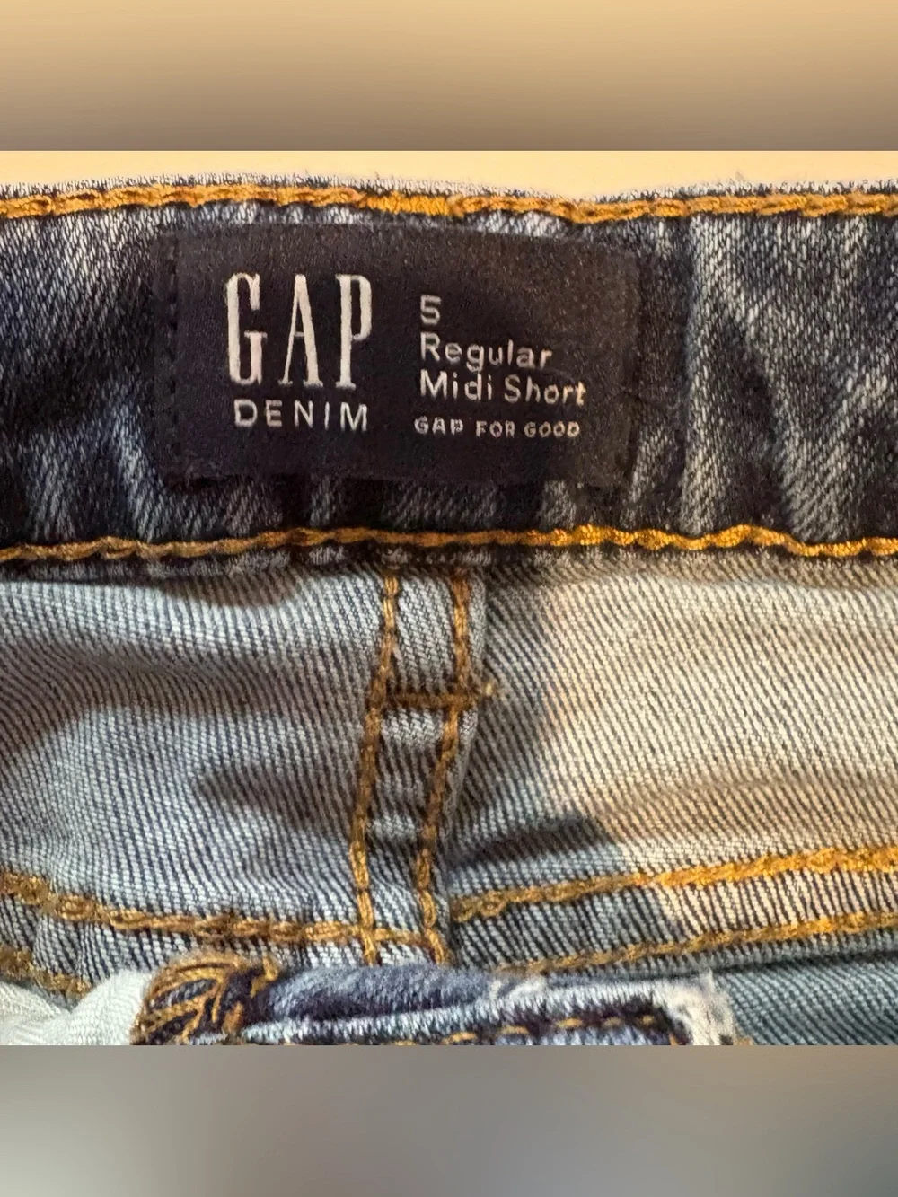 Gap little girl size 5 midi blue jean denim shorts  kids jean shorts clothes